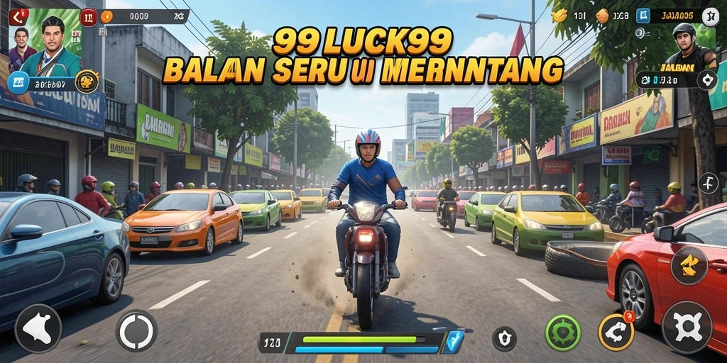 Tampilan gameplay Racing yang mendebarkan dan menantang.