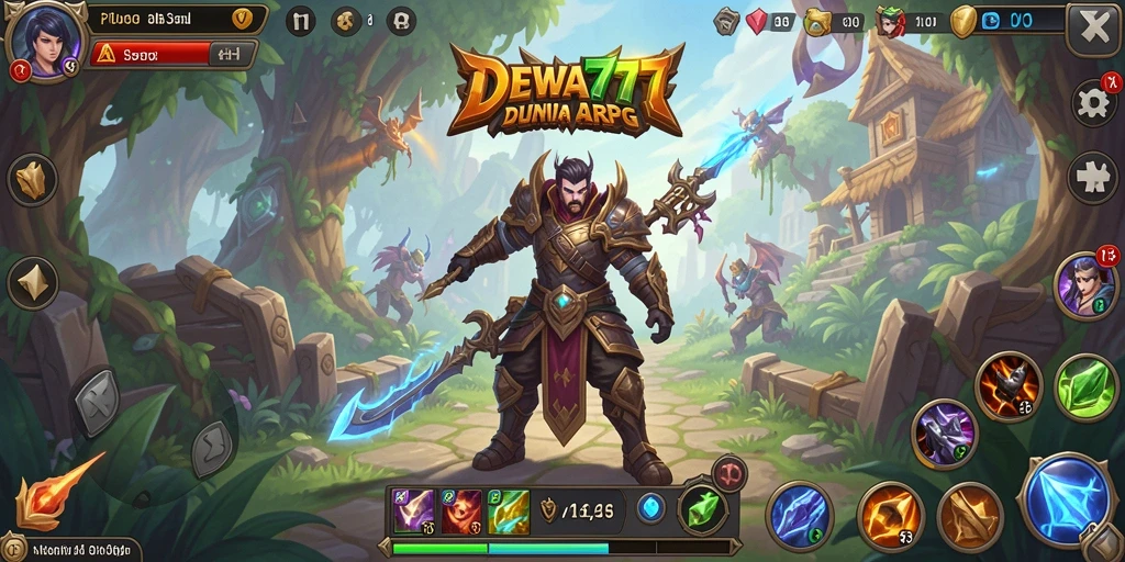 Tampilan gameplay seru dari DEWA777 yang menampilkan aksi pertempuran ARPG yang mendebarkan.