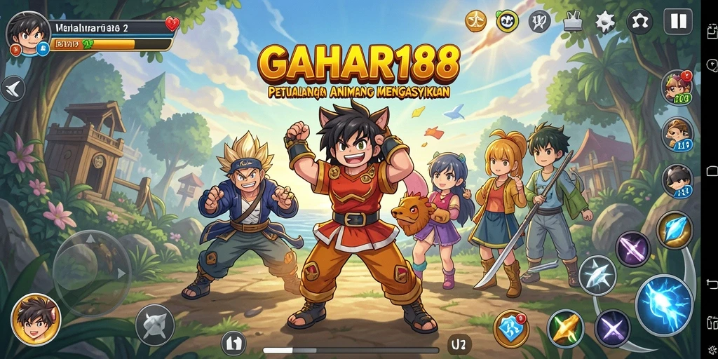 Tangkapan layar dari gameplay menarik GAHAR188 dengan karakter Anime.