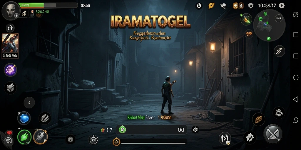 Screenshot gameplay menampilkan suasana horor yang mendebarkan di IRAMATOGEL.