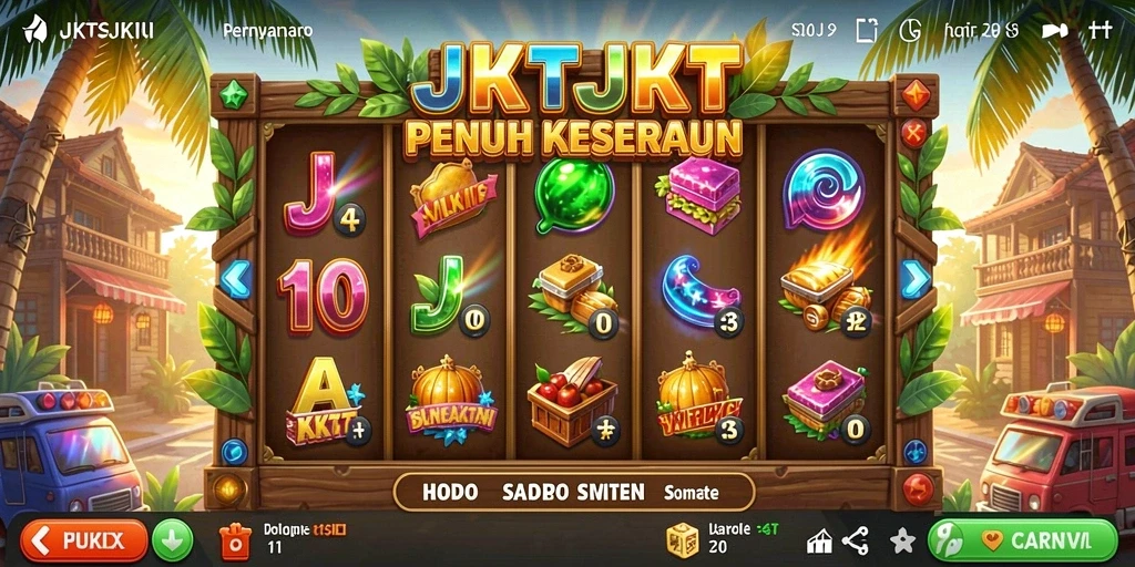 Screenshot utama gameplay JKTJKT menampilkan suasana permainan Slot yang seru.