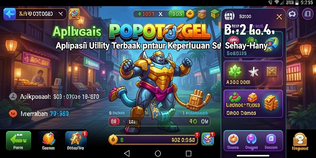 Tampilan utama dari aplikasi <strong>POPOTOGEL</strong> dengan fitur utilitas lengkap.