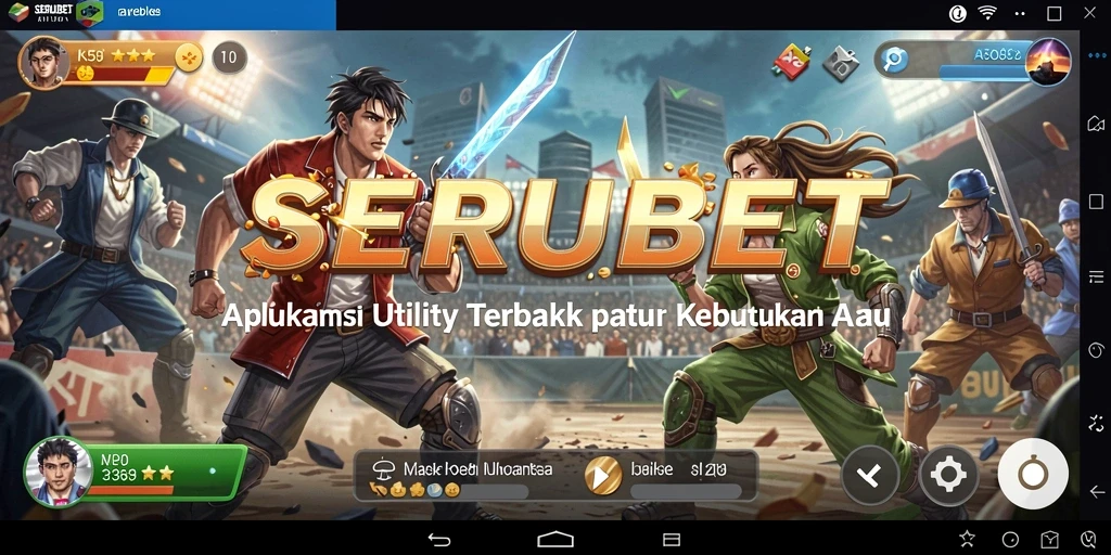 Tampilan utama SERUBET menampilkan berbagai fitur Utility yang bermanfaat.