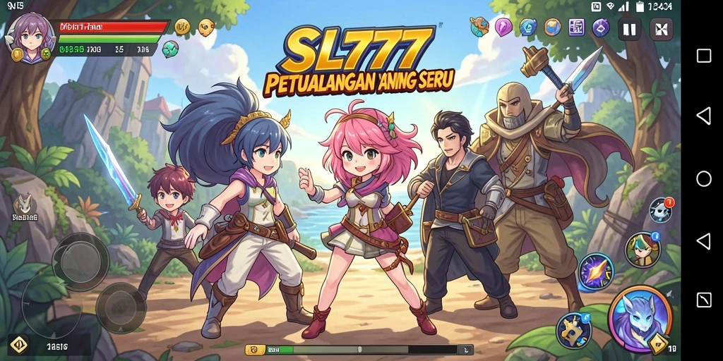 Screenshot gameplay yang menampilkan karakter anime dalam aksi yang dinamis.